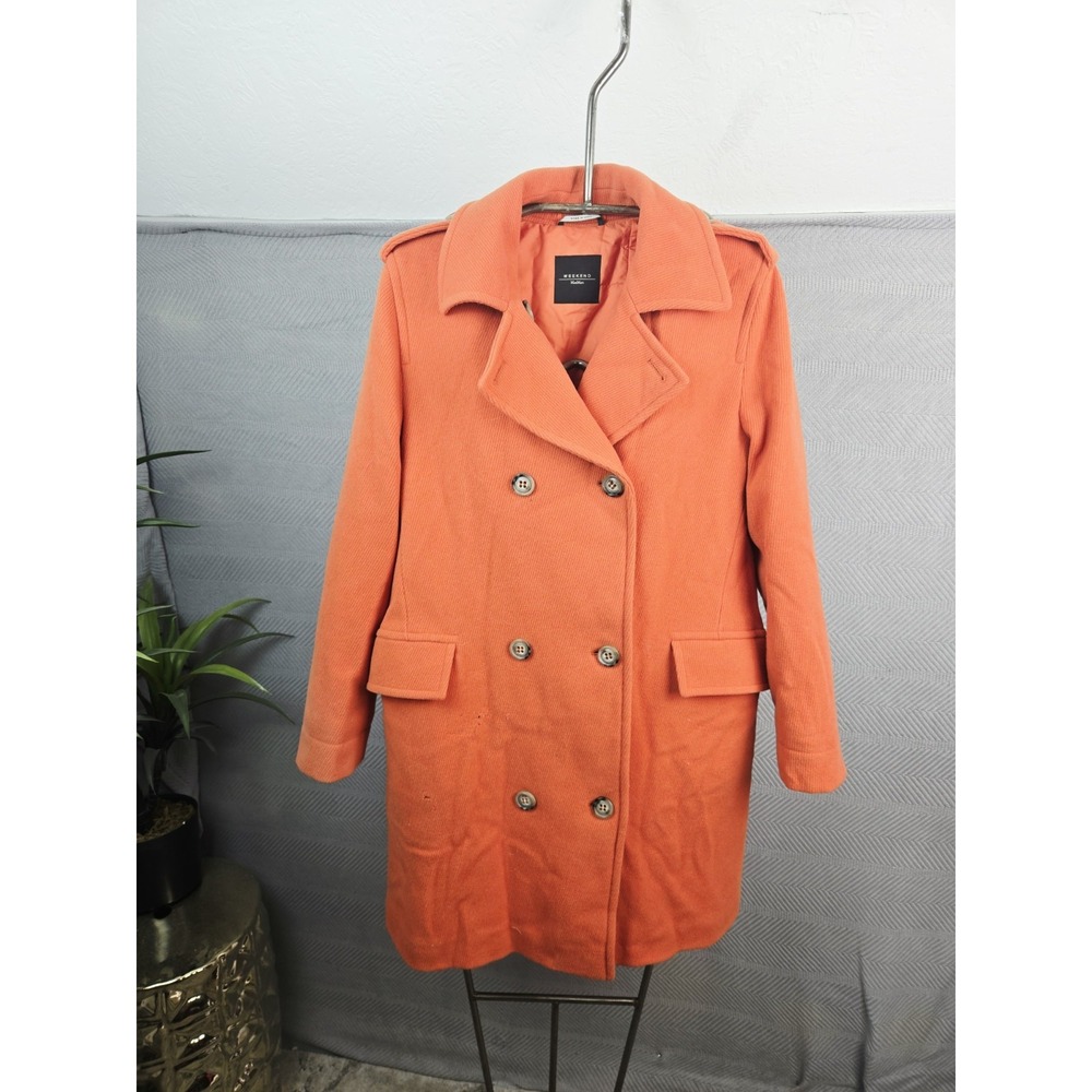 Max Mara Weekend Jacket coat US sz 6 Italy virgin wool orange